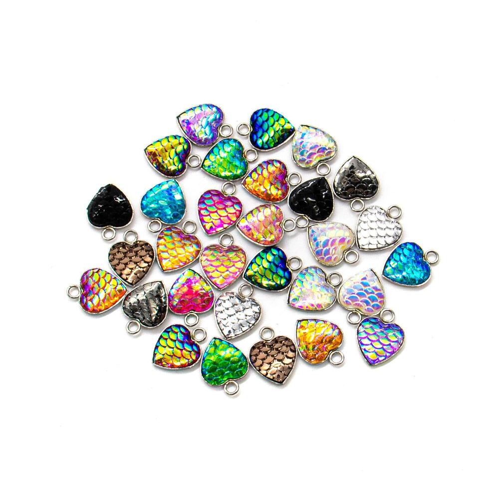 8519 Mermaid Fish Scale Charms Pendent for DIY Necklace Bracelet Earring